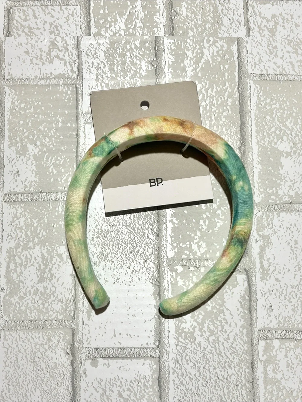 BP. Printed Cushion Headband Green Tie Dye Pattern NEW One Size NWT
